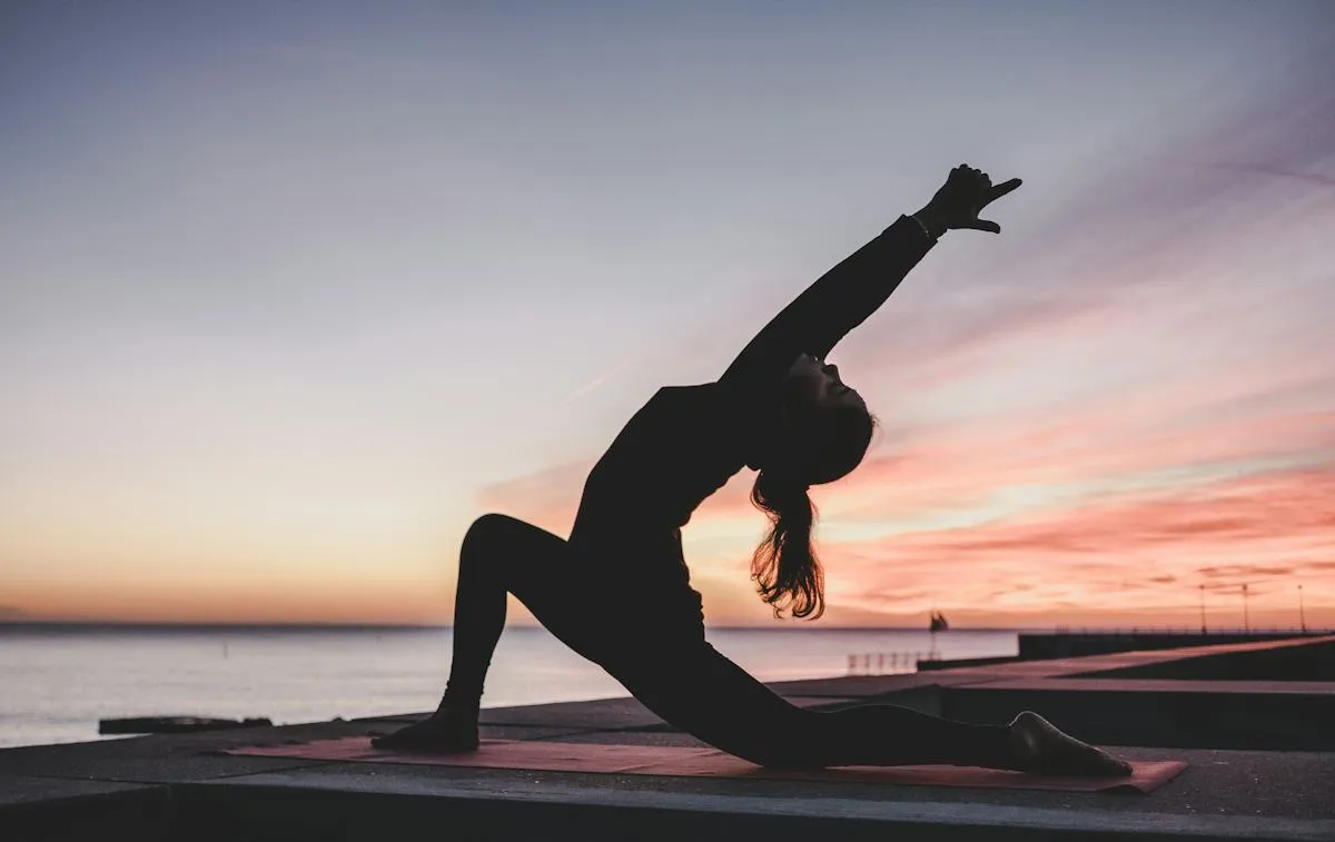 Yoga-inspired wellness space for gentle movement